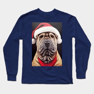 Sharpei Santa Long Sleeve T-Shirt